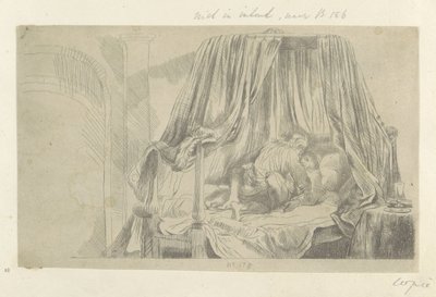 Ledikant door Dominique Vivant Denon (baron) (attributed to)