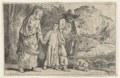 Christus keert terug van de tempel met zijn ouders door Dominique Vivant Denon (baron)