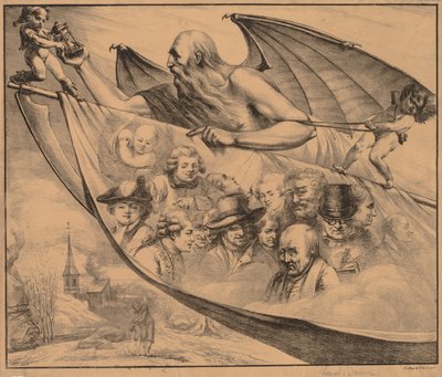 Allegorie: Portretten van de Kunstenaar op Verschillende Leeftijd door Dominique Vivant Denon