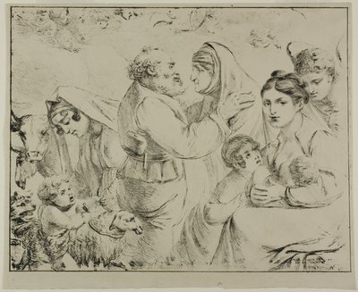 Allegorie van Moederlijk Geluk door Dominique Vivant Denon