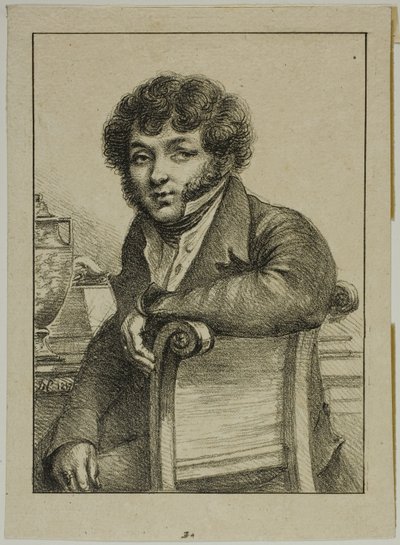 Portret van Brunet, Drukker door Dominique Vivant Denon