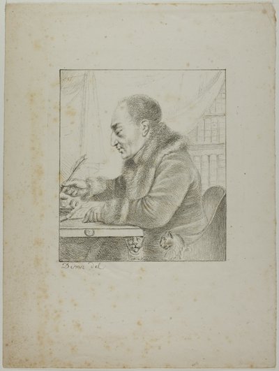 Portret van Volney die zijn Pen Doopt door Dominique Vivant Denon