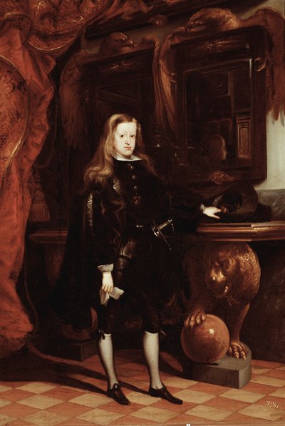 Portret van Karel II van Spanje door Don Juan Carreno de Miranda