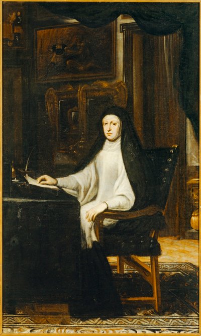 Koningin Maria Anna van Oostenrijk, dochter van keizer Ferdinand III ... door Don Juan Carreno de Miranda