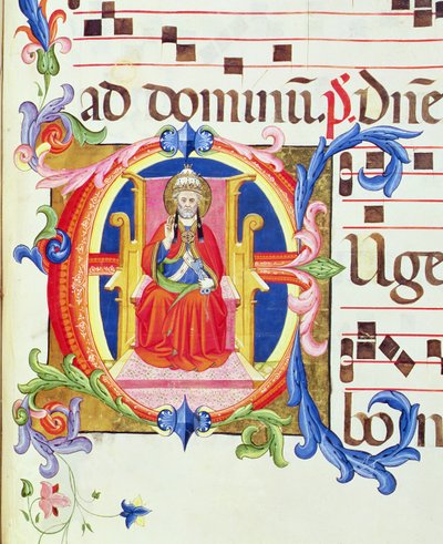 Ms 572 f.125r Geïllustreerde initiaal 