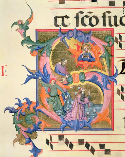Ms 572 f.32v Geïllustreerde initiaal 