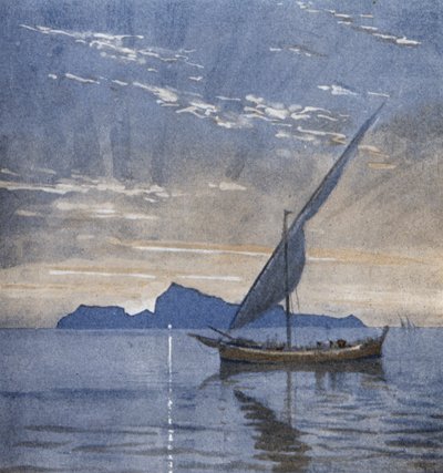 Capri vanaf de Zee door Donald (after) Maxwell