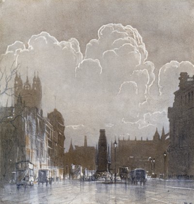 Het Cenotaaf (kleur litho) door Donald (after) Maxwell