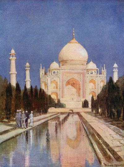 De prins bij de Taj Mahal door Donald (after) Maxwell