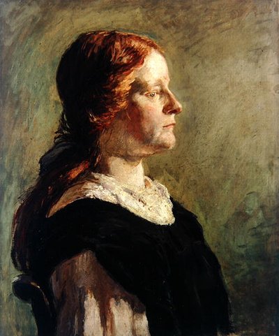 Portret van een meisje met rood haar door Donald Graeme MacLaren