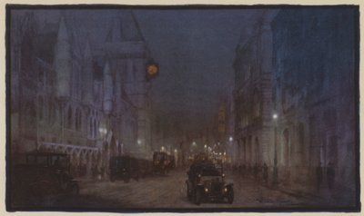 Een Gotische Fantasie van Fleet Street door Donald Maxwell