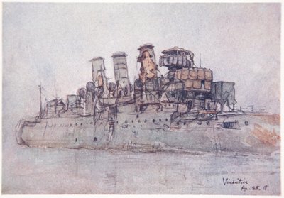 H.M.S. Vindictive, 25 april 1918, illustratie uit 