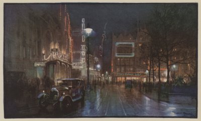 Het schouwspel van Leicester Square door Donald Maxwell