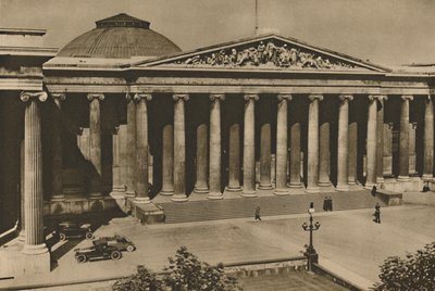 Kolonnade voorkant van het British Museum op de plaats van het oude Montague House door Donald McLeish