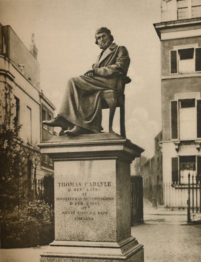 In Cheyne Walk Gardens Thomas Carlyle Overpeinst Eeuwig Filosofie door Donald McLeish