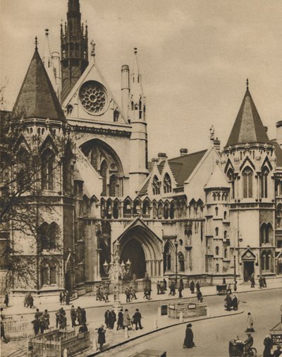 Koninklijke Hoven van Justitie vanuit een Raam op de Hoek van Essex Street door Donald McLeish
