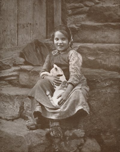 Twee Kleine Zwitserse Dorpelingen in Hospenthal, 1916 door Donald McLeish