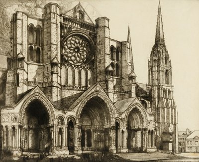 Chartres, Noord Portaal door Donald Shaw MacLaughlan