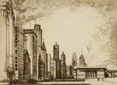 Chicago, Michigan Avenue nr. 2 door Donald Shaw MacLaughlan