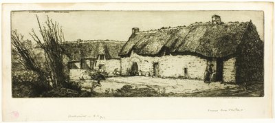 Boerderij met koeien door Donald Shaw MacLaughlan