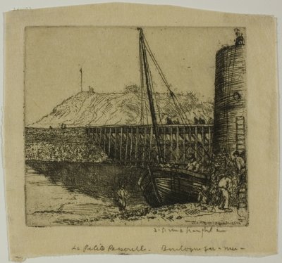 La Passerelle, Boulogne door Donald Shaw MacLaughlan