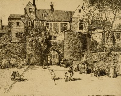 La Porte Gayole, Boulogne sur Mer door Donald Shaw MacLaughlan