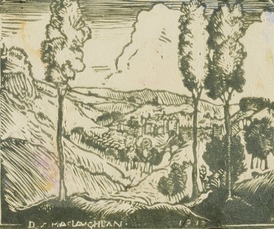 Landschap door Donald Shaw MacLaughlan
