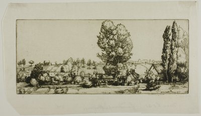 Landschap, Poigny door Donald Shaw MacLaughlan