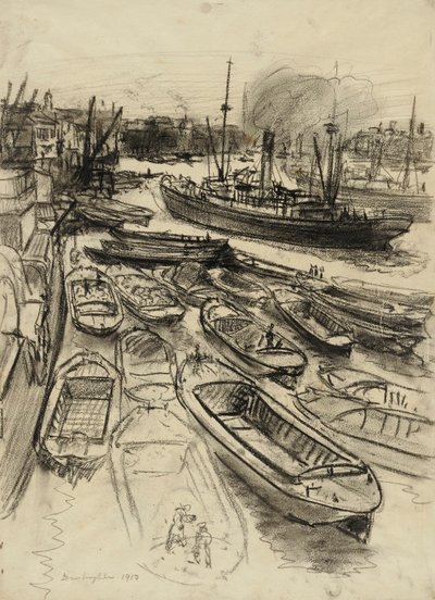 Londen aan de Theems door Donald Shaw MacLaughlan