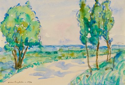 Op de weg naar Albi door Donald Shaw MacLaughlan
