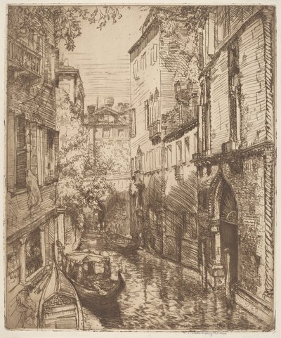 Rio delle Verona, Venetië door Donald Shaw MacLaughlan
