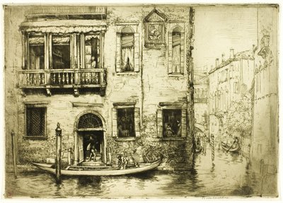 Het kanaal van de kleine heilige, Venetië door Donald Shaw MacLaughlan