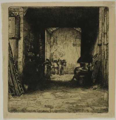 De kleine smederij door Donald Shaw MacLaughlan