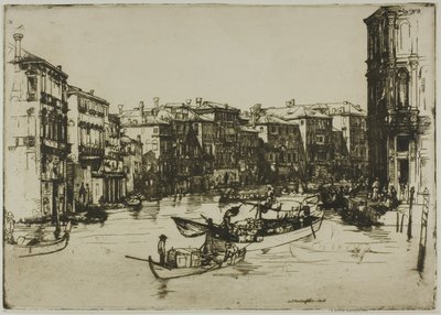 De markt, Venetië door Donald Shaw MacLaughlan