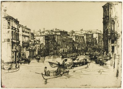 De markt, Venetië door Donald Shaw MacLaughlan
