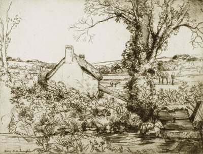 Huisje van de molenaar door Donald Shaw MacLaughlan