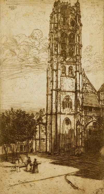 St. Laurentoren, Rouen door Donald Shaw MacLaughlan