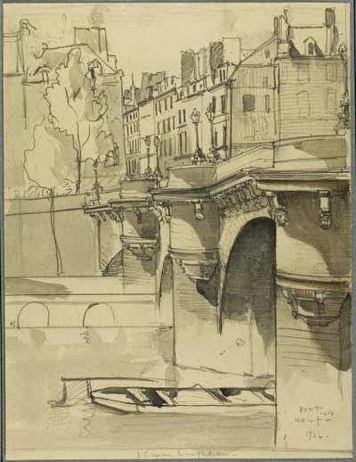 Uitzicht op de Pont Neuf door Donald Shaw MacLaughlan