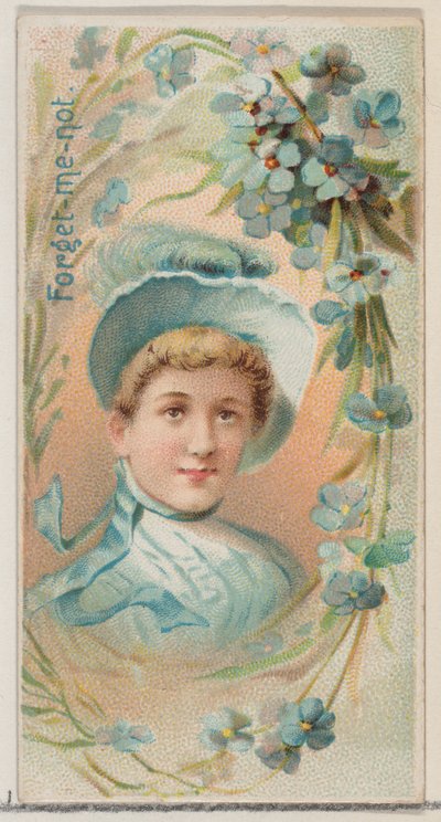 Vergeet-mij-nietje, uit de serie Floral Beauties and Language of Flowers N75 voor Duke door Donaldson Brothers
