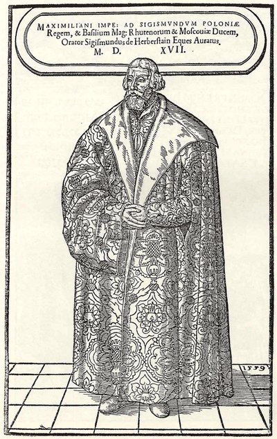 Portret van Baron Sigmund von Herberstein, ambassadeur in Polen en Rusland door Donat Hübschmann