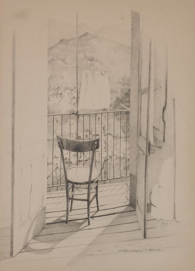 Het balkon, ca. 1975 door Donatella Merlo