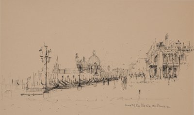De gondels van het San Marcoplein door Donatella Merlo
