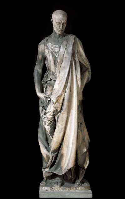 Abacuc (detto lo Zuccone) of Eliseus. Marmeren beeldhouwwerk door Donatello (Donato di Niccolo di Betto Bardi) door Donatello