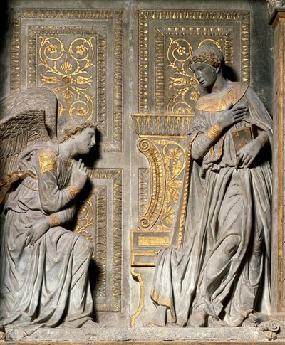 Annunciatie (hoog reliëf) door Donatello