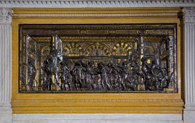 Bas-reliëf (brons) door Donatello