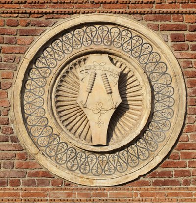 Gesneden patera op de Bramante apsis door Donato Bramante