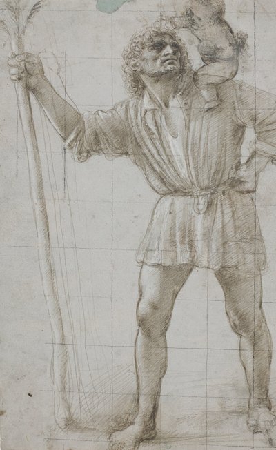 St. Christoffel met het kindje Jezus door Donato Bramante