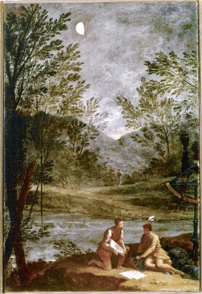 Astronomische waarneming. 1711. (olieverf op doek) door Donato Creti