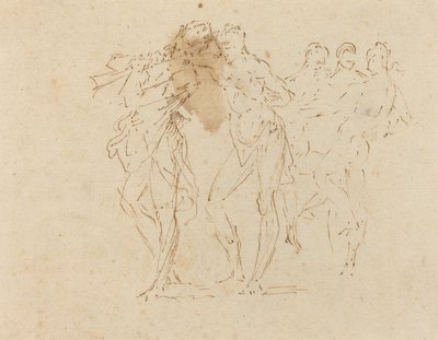 Muzikant en Dansende Figuren door Donato Creti