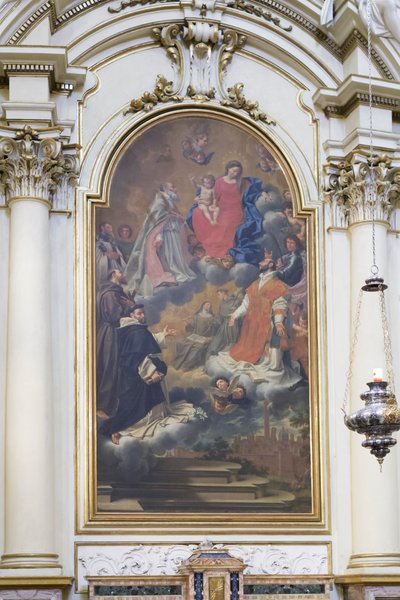 Maagd met de beschermheiligen van de stad door Donato Creti
